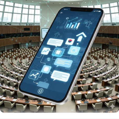 이곳에 관련 이미지 삽입: 스마트폰 화면 속 텔레그램 메시지를 형상화한 그래픽 또는 국회 본회의장 전경