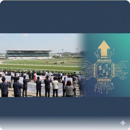 이곳에 관련 이미지 삽입: 과천 경마장 전경 또는 과천 지역 주민들의 반대 집회 모습