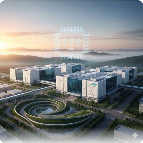 이곳에 관련 이미지 삽입: 용인 반도체 클러스터 조감도 또는 반도체 공장 전경