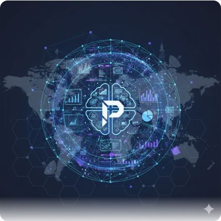 이곳에 관련 이미지 삽입: 팔란티어의 데이터 분석 플랫폼 화면 또는 글로벌 안보 네트워크를 시각화한 그래픽