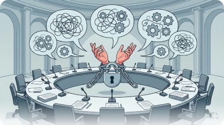 이곳에 관련 이미지 삽입: 'NATO (No Action Talk Only)' 글자가 크게 적힌 일러스트 또는 관련 풍자 이미지