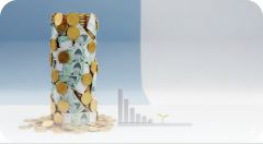 이곳에 관련 이미지 삽입: 퇴직연금 적립금 규모와 낮은 수익률을 비교하는 막대그래프 또는 도표