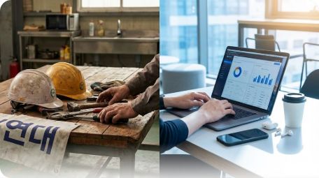 이곳에 관련 이미지 삽입: 기성 세대 노조원과 젊은 MZ 세대 직원의 인식 차이를 보여주는 대조적인 이미지