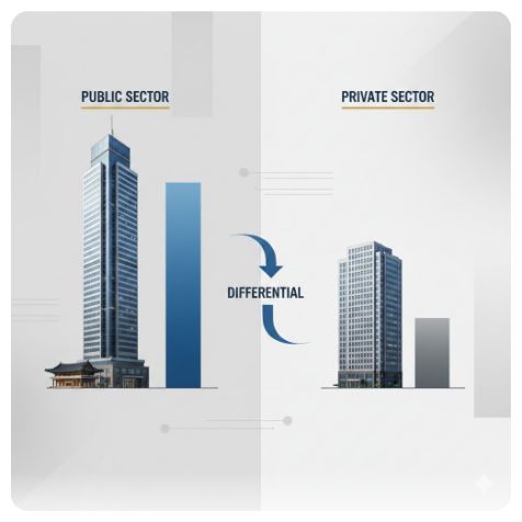 이곳에 관련 이미지 삽입: '공공 vs 민간 용적률 차등 적용'을 대비해서 보여주는 인포그래픽 또는 뉴스 헤드라인