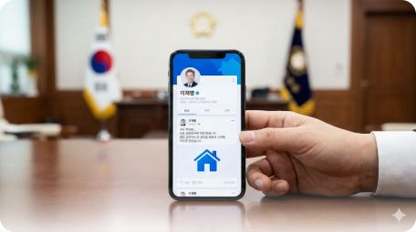 이곳에 관련 이미지 삽입: 이재명 대통령의 SNS 게시글 캡처 또는 스마트폰을 사용하는 모습의 삽화