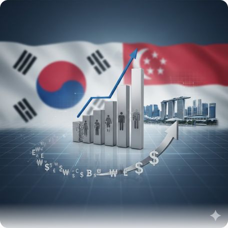 이곳에 관련 이미지 삽입: 한국 국적 상실자 수 추이 그래프 또는 싱가포르 이민 관련 시각 자료