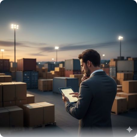 이곳에 관련 이미지 삽입: 수입 감소를 걱정하는 모습이나 택배 물량이 쌓여 있는 터미널 전경